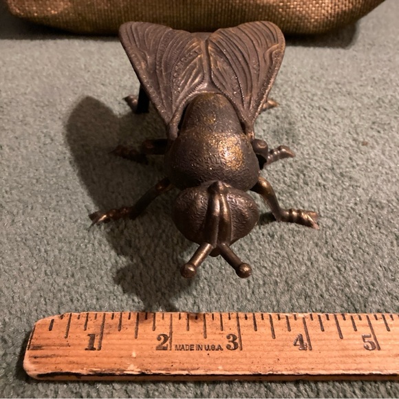 Vintage Italian Fly Ashtray/Secret Mid Century Modern Collectible 1970s Brass - Picture 8 of 11